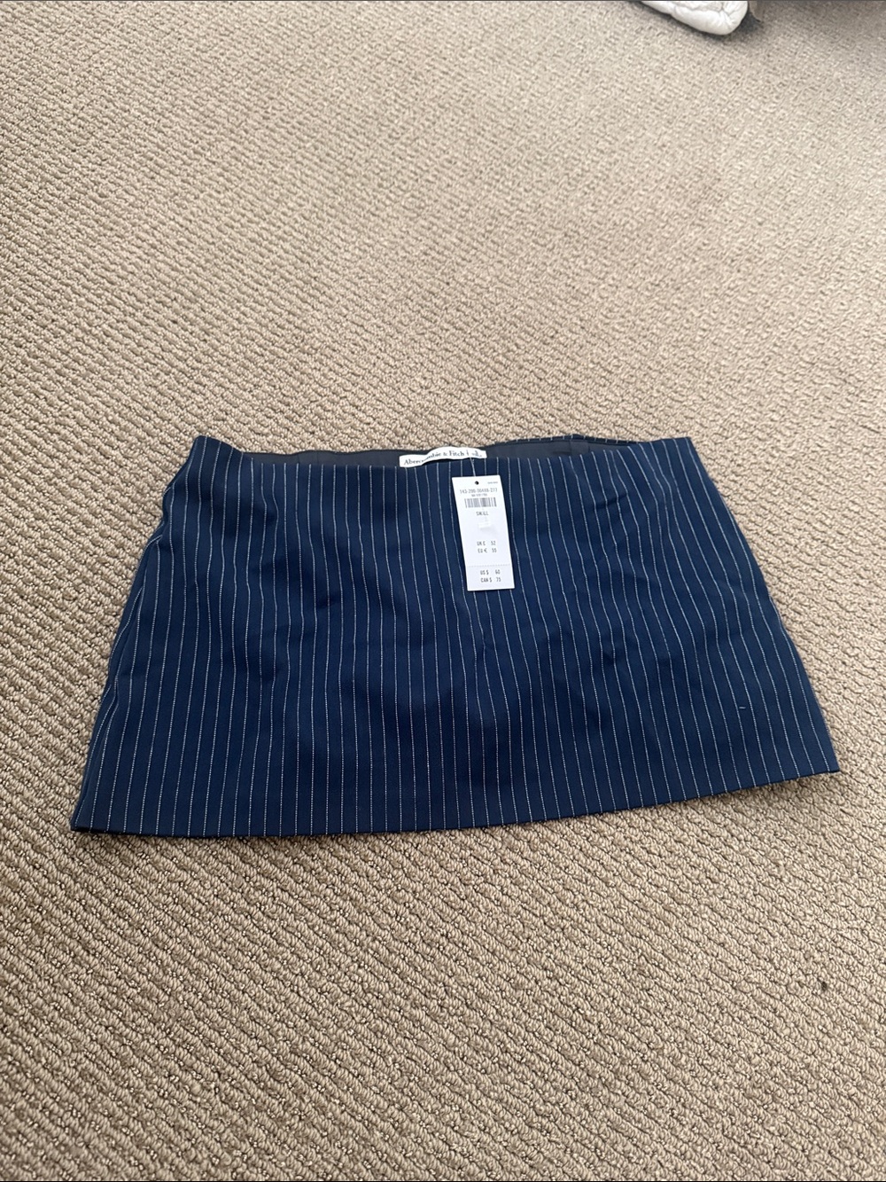 Abercrombie & Fitch Navy Pinstripe Mini Skirt